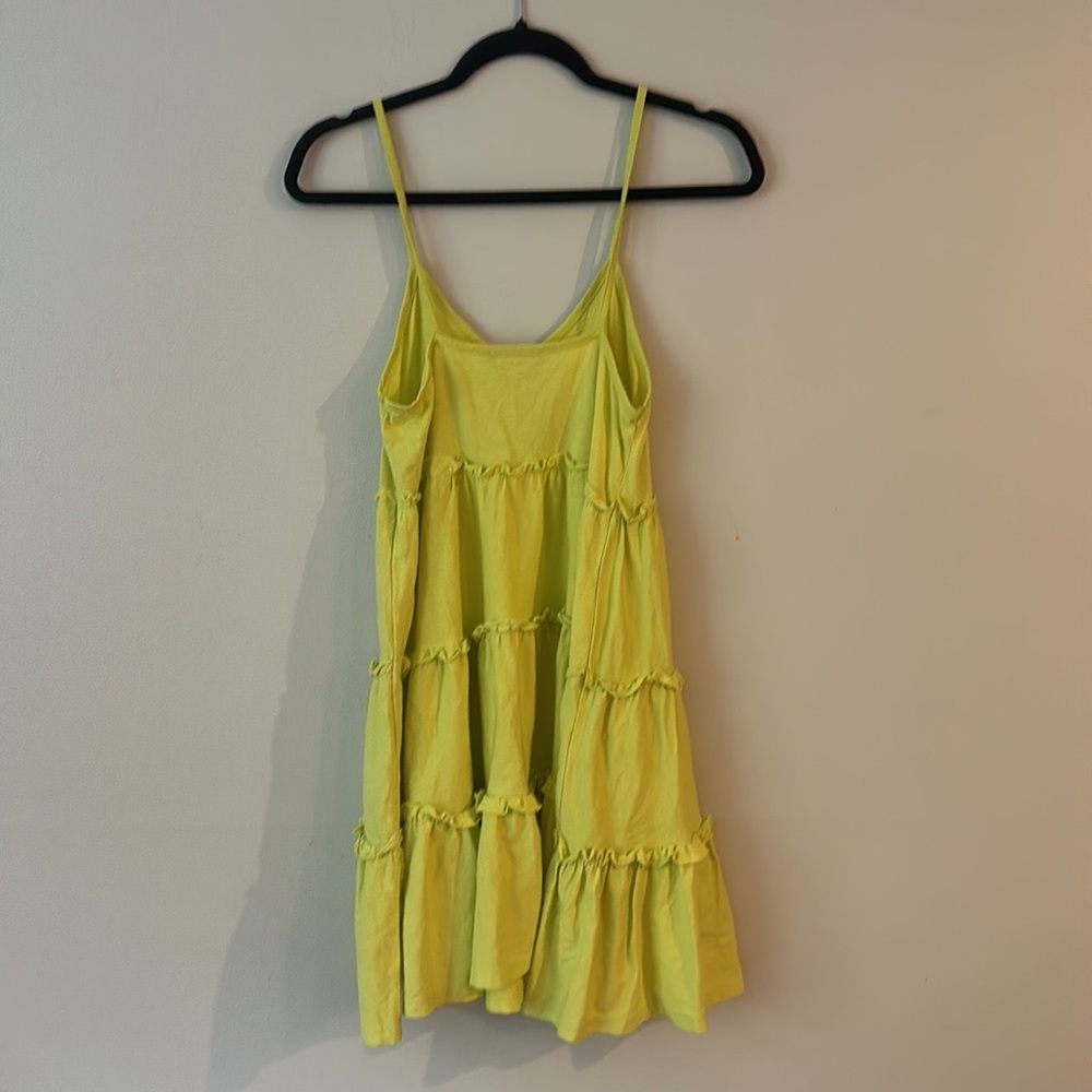 Zara yellow ruffle sundress M